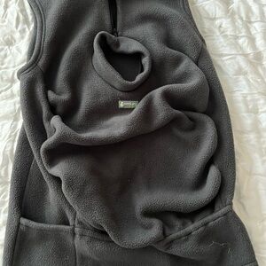 Peekaru Charcoal Gray Women’s vest to go over front infant carrier.